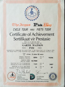My first Argus certificate. I remember thinking. 6th! Who are these other guys?!